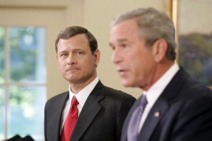 John Roberts at the Sept. 5, 2005, announcement at which President George W. Bush nominated Roberts to be Chief Justice of the U.S. Supreme Court. (White House photo by Paul Morse)