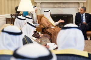 President Barack Obama holds a bilateral meeting with His Highness Sheikh Sabah Al-Ahmad Al-Jaber Al Sabah, the Amir of Kuwait, in the Oval Office, Sept. 13, 2013. (Official White House Photo by Pete Souza)