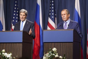 Secretary of State John Kerry and Russian Foreign Minister Sergey Lavrov.