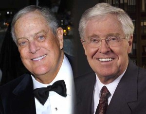 Oil billionaires David and Charles Koch.