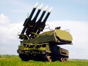 Russian-made Buk anti-missile battery.