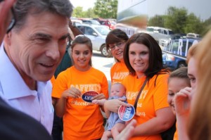 Texas Gov. Rick Perry greeting voters during his ill-fated run for the Republican presidential nomination.