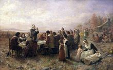 Original Thanksgiving as depicted by Jennie A. Brownscombe