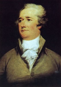 A portrait of Alexander Hamilton by John Trumbull, 1792.