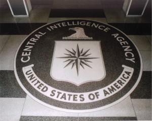 CIA seal in lobby of the spy agency's headquarters., From ImagesAttr