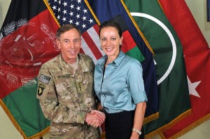 Gen. David Petraeus in a photo with his biographer/mistress Paula Broadwell.