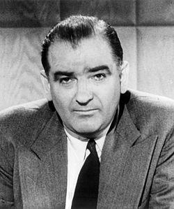 Sen. Joseph McCarthy, R-Wisconsin, who led the 'Red Scare' hearings of the 1950s.