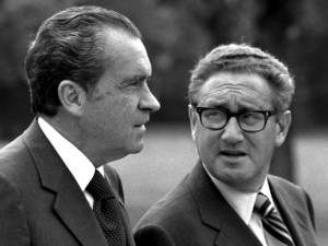 President Richard Nixon with his then-National Security Advisor Henry Kissinger in 1972.