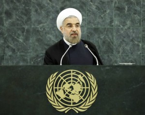 Iran's President Hassan Rouhani addressing the United Nations General Assembly on Sept. 24, 2013. (UN Photo)