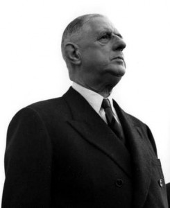 French President Charles de Gaulle in 1961.