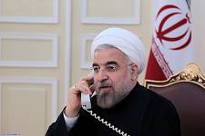 Iran’s President Hassan Rouhani talks by telephone with Russian President Vladimir Putin on Nov. 18, 2013, discussing developments in the negotiations between Tehran and the world powers as well as ways to end the bloodshed in Syria., From ImagesAttr