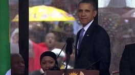 President Obama Speaks at a Memorial Service for Nelson Mandela on Dec. 10, 2013. (White House photo)