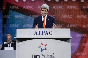 Secretary of State John Kerry speaking to the AIPAC conference on March 3, 2014.