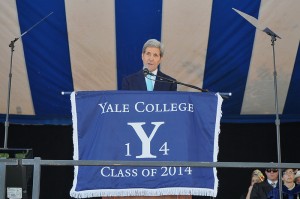 U.S. Secretary of State John Kerry addresses Yale University graduates on Class Day in New Haven, Connecticut, on May 18, 2014. Kerry himself is a 1966 Yale graduate. (State Department photo)