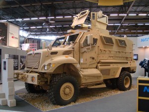 A Mine Resistant Armored Personnel carrier or MRAP, like ones now being used by domestic SWAT teams in the United States. (Credit: Grippenn) 