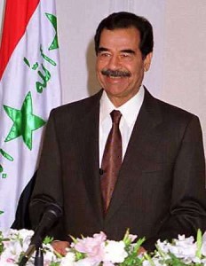 Iraqi President Saddam Hussein.