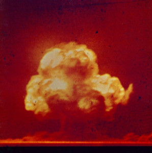 Trinity test on July 16, 1945. (U.S. government photo)