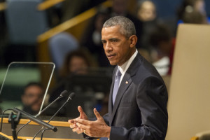 U.S. President Barack Obama addresses the United Nations General Assembly on Sept. 28, 2015. (Photo credit: United Nations.)