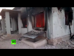 Aftermath of the U.S. destruction of the Doctors Without Borders hospital in Kunduz, Afghanistan. (Graphic credit: RT)