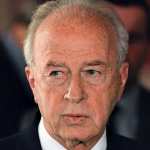 Israeli Prime Minister Yitzhak Rabin, who was assassinated in 1995.