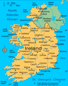 A map of Ireland