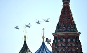 Un desfile militar en la Plaza Roja.  9 de mayo de, el año 2016 Moscú.  (Foto de: http://en.kremlin.ru)