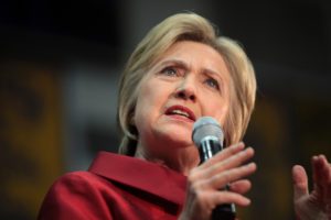 Former Secretary of State Hillary Clinton speaking with supporters at a campaign rally in Phoenix, Arizona, March 21, 2016. (Photo by Gage Skidmore)