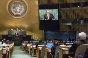  Sergey V. Lavrov, Minister for Foreign Affairs of the Russian Federation, addresses the general debate of the General Assembly’s seventy-first session. 23 September 2016 (UN Photo)
