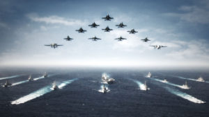 An array of U.S. naval and air power. (Photo credit: U.S. Navy)