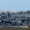 Town of Beit Hanoun in the northern Gaza Strip, Aug. 5, 2014, in the course of the ceasefire. (Muhammad Sabah, B’Tselem field researcher, via Wikimedia)