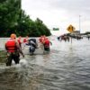 Texas National Guard soldiers in Houston, Aug. 27, 2017, to aid residents affected by Hurricane Harvey. (Texas Army National Guard photo)