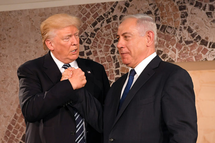 President Trump and Prime Minister Benjamin Netanyahu at the Israel Museum in Jerusalem in 2017. (U.S. Embassy Jerusalem via Flckr)