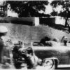 Mary Ann Moorman’s Polaroid photograph of the assassination of President Kennedy, taken an estimated one-sixth of a second after the fatal head shot on Friday, Nov. 22, 1963, Elm Street, Dealey Plaza, Dallas. (Wikimedia)