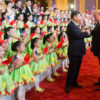 Performers at the Great Hall of the People in Beijing with Xi and Trump, 2017. (White House Photo by Andrea Hanks)