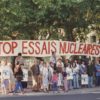 Demonstration in Lyon, France, in the 1980s against nuclear weapons tests. (Wikimedia)