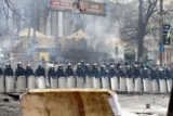 Police in Hrushevsky Street, Kiev, Feb. 12, 2014. (??????? ?????? via Wikimedia)