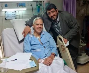 David Hartsough in Tehran hospital. 
