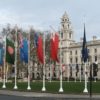 Flags of the Commonwealth in Parliament Square, London (Wikimedia)