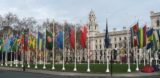 Flags of the Commonwealth in Parliament Square, London (Wikimedia)
