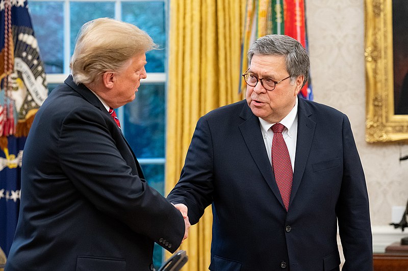 Trump and Barr on Feb. 14, 2019. (Wikimedia Commons)