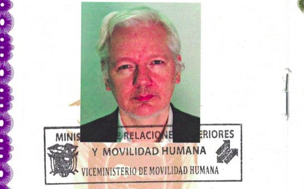 Assange's asylum documentation. (Wikileaks via Twitter)