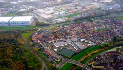 London Thamesmead West Belmarsh Prison aerial view