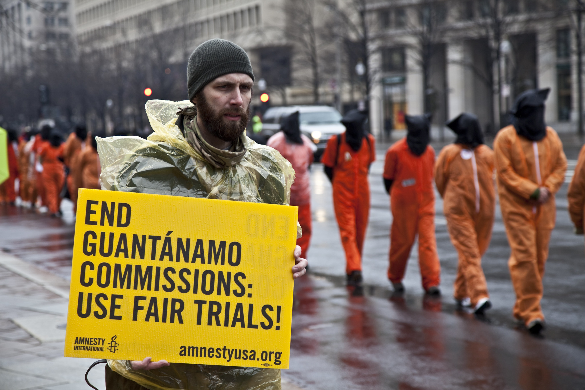 Protesters in Washington calling for the end of the Guantánamo military commissions, January 11, 2021. Photo: Justin Norman/Flickr