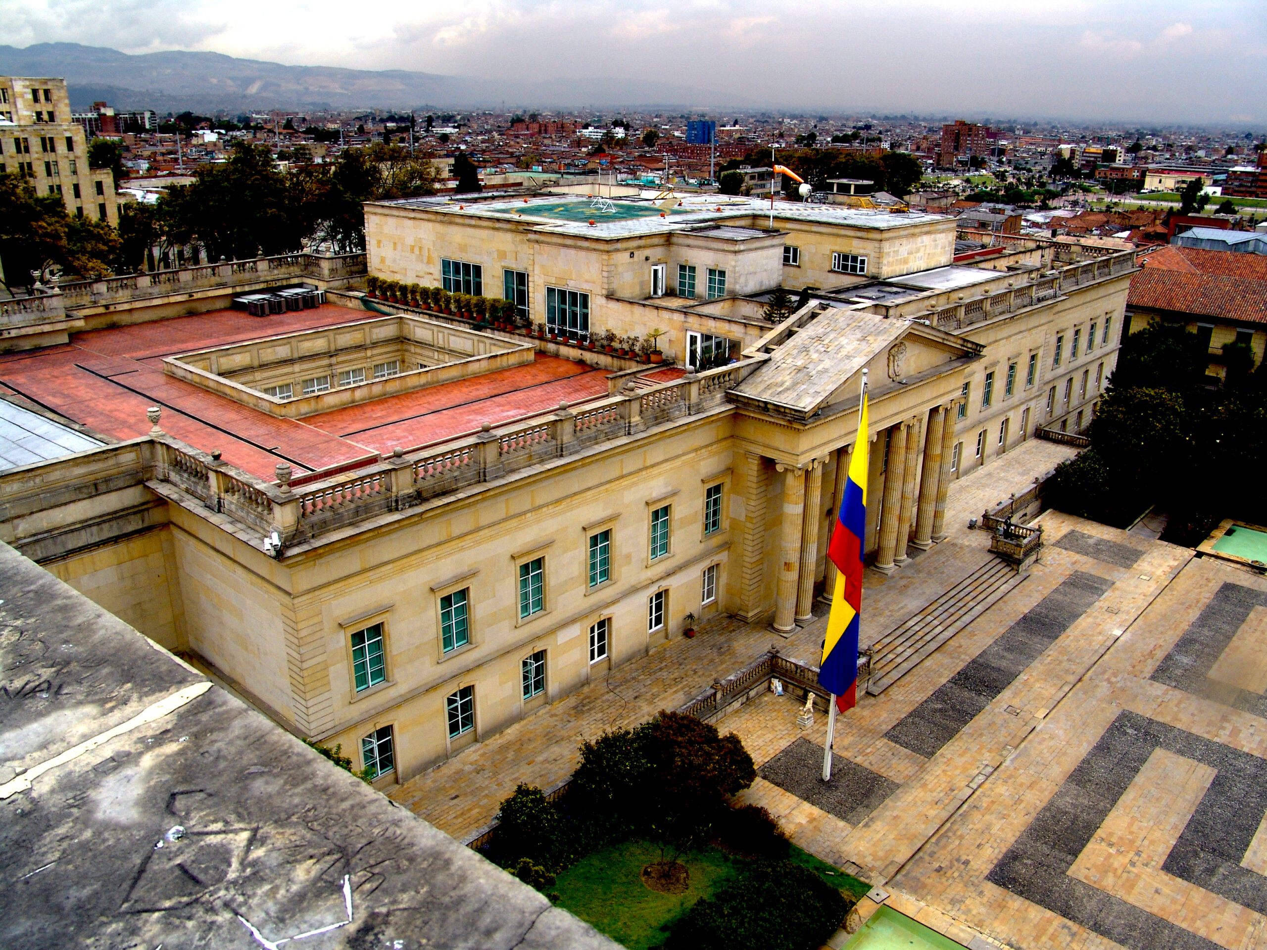 The Palacio de Nariño, Colombia’s presidential palace in Bogota. Photo: Miguel Olaya/Wikimedia Commons. 