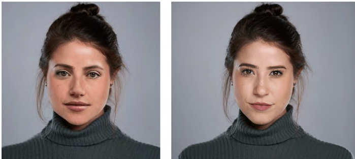 One profile picture in the Central Asia cluster used a doctored photo (left), of actor Valeria Menendez (right) as its profile picture. The asset that used this image was listed as the contact for Intergazeta’s VK page. (Stanford Internet Observatory-Graphika)