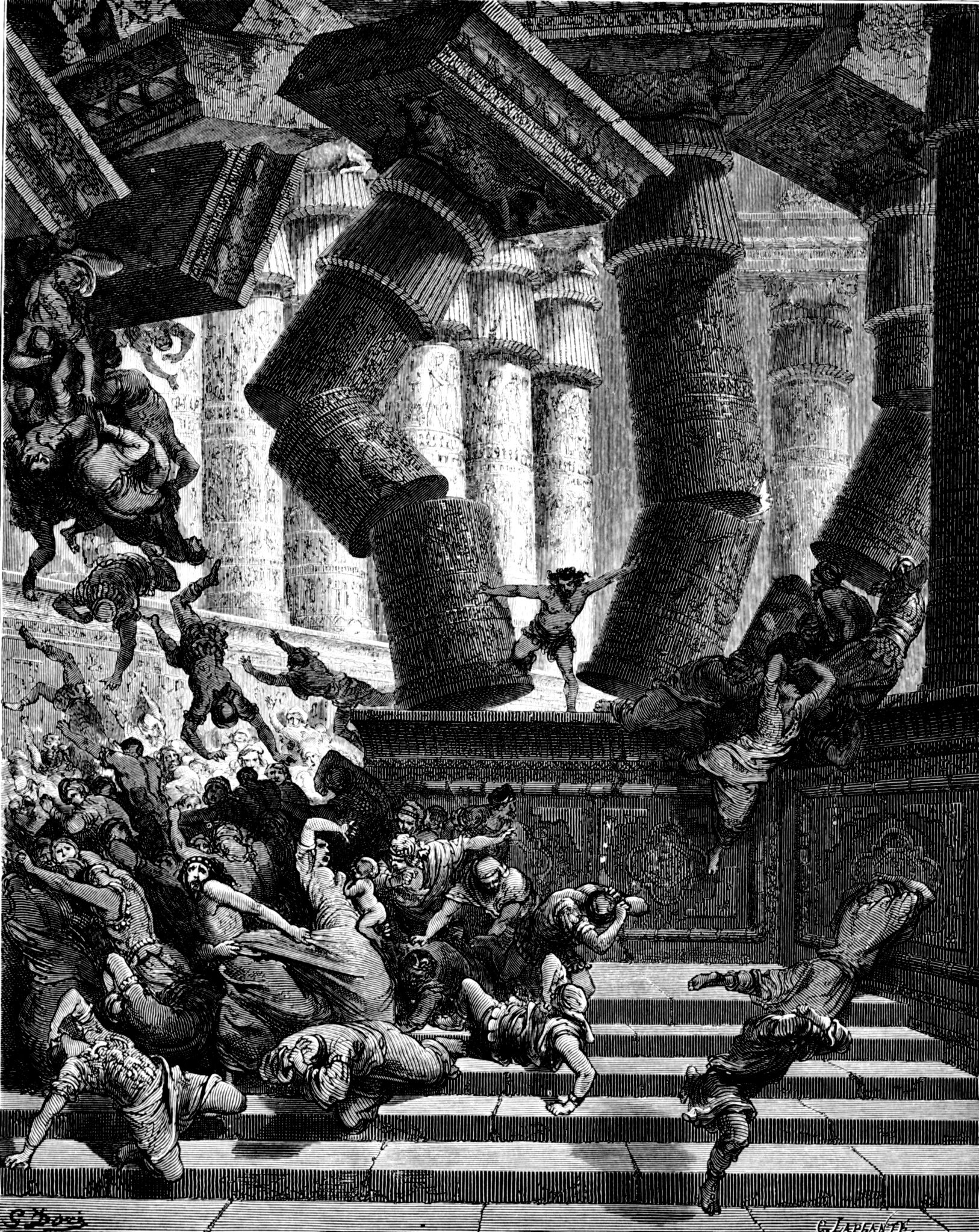Samsonova smrt - Gustave Doré
