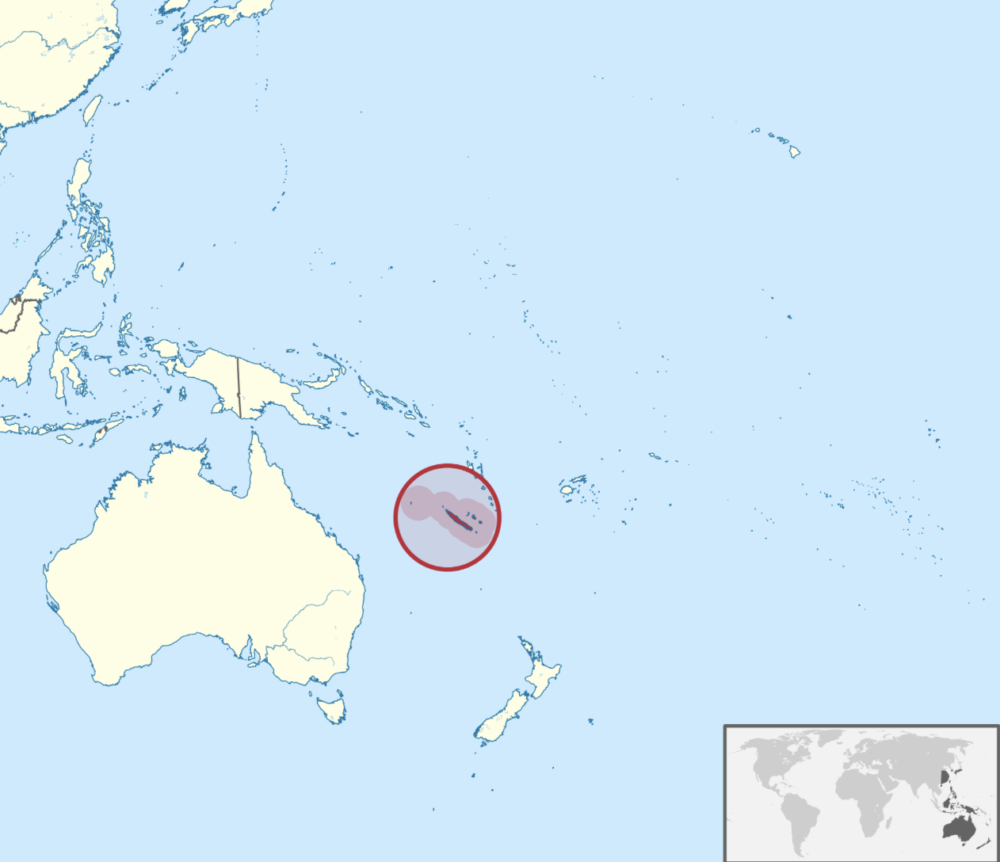 Новая каледония франция показать на карте